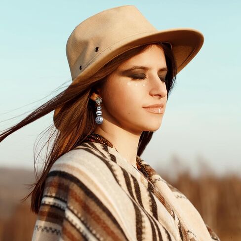 Western Earrings for Women Cowgirl Boho Faux Navajo Pearls Native American Jewelry Accessories Dangle Drop Earrings in Saudi Arabia