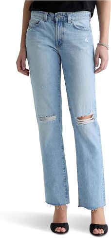 AG Jeans Sandra Low Rise Slim Straight in Soft Focus Destructed in Kuwait