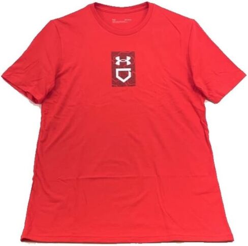 Under Armour Men's Baseball Icon Tee Loose Red Short-Sleeve Shirt (XXL) in Kuwait