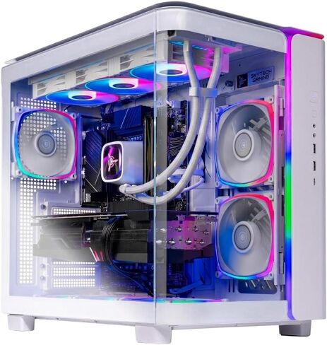 Skytech King 95 Gaming PC Desktop ، Intel I7 14700f 2.1 GHz (5.3GHz Turbo Boost) ، NVIDIA RTX 5070 12GB GDDR7 ، 1TB Gen4 SSD ، 32GB DDR5 RAM 6000 RGB ، 850W GOLD PSU ، 360MM ARGB AIO ، WI in Kuwait