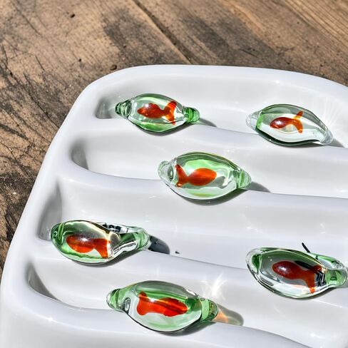 Mini Goldfish Glass Adjustable Ring for Women, Transparent Resin Aquarium Ring, Cute Artistic Koi Fish Statement Jewelry for Daily Wear in Kuwait