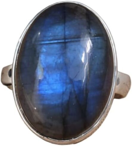 Natural Blue Labradorite 925 Sterling Silver Handmade Statement Boho Ring Labradorite Gift Jewelry For Women in Kuwait