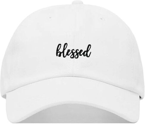 Blessed Baseball Hat, Embroidered Dad Cap, Unstructured Soft Cotton, Adjustable Strap Back (Multiple Colors) in Saudi Arabia