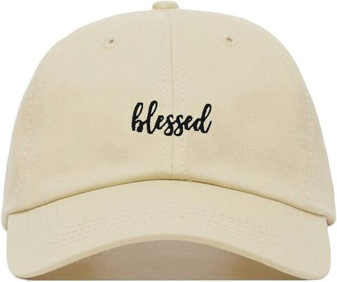 Blessed Baseball Hat, Embroidered Dad Cap, Unstructured Soft Cotton, Adjustable Strap Back (Multiple Colors) in Saudi Arabia