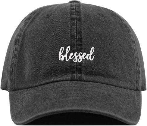 Blessed Baseball Hat, Embroidered Dad Cap, Unstructured Soft Cotton, Adjustable Strap Back (Multiple Colors) in Saudi Arabia