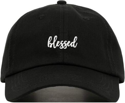 Blessed Baseball Hat, Embroidered Dad Cap, Unstructured Soft Cotton, Adjustable Strap Back (Multiple Colors) in Saudi Arabia