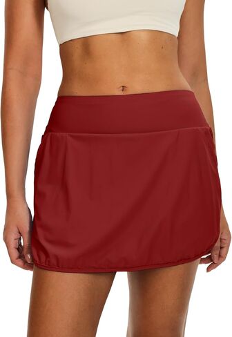 MEIVSO Womens High Rise Golf Skirt Smooth Tennis Skort with Pockets in Saudi Arabia