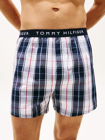 بوكسر منسوج كلاسيكي من القطن للرجال من Tommy Hilfiger مكون من 4 قطع in Kuwait