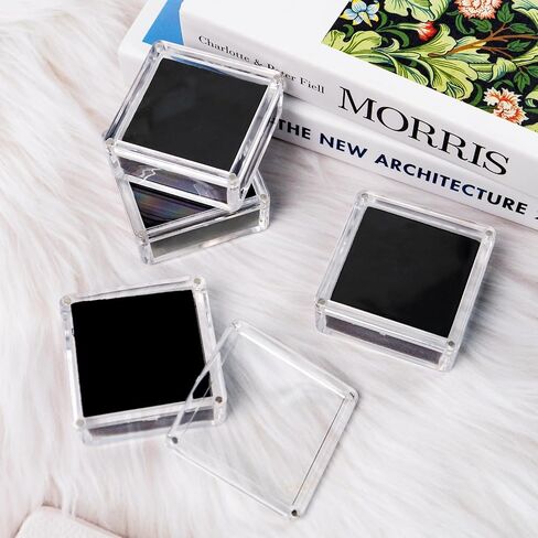 4 Pcs Small Acrylic Jewelry Box with Lid, Small Loose Diamond Gemstone Display Case for Gemstones, Rings, Necklaces (Clear) in Saudi Arabia