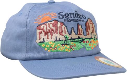 Sendero Provisions Co. Desert Bloom Adjustable Snapback Hat with Embroidered Design (Blue) - One Size in Saudi Arabia