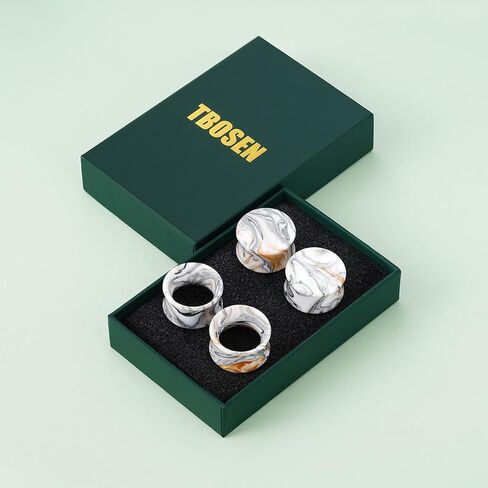 TBOSEN 2 Pairs Colorful Acrylic Ear Plugs and Tunnels Set Double Flared Gauges Expander for Piercing 2G-1Inch in Kuwait