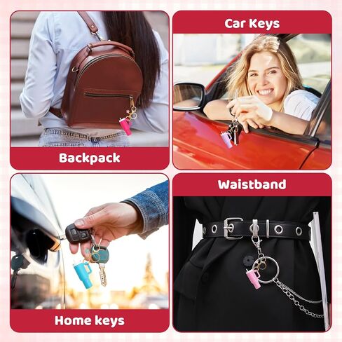 4 Pack Mini Stanley Cup Keychain, Keychain Chapstick Holder, Portable Water Bottle Keychain for Daily Organization, Mini Tumbler Keychain Chapstick Holder with Compact Design in Saudi Arabia