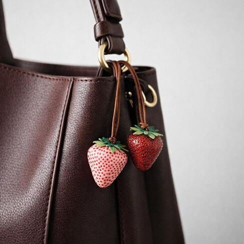 3 Pcs Strawberry Bag Charm, Strawberry Purse Charm, Strawberry Keychain Charm, ABS Strawberry Keychain Bag Accessories in Saudi Arabia