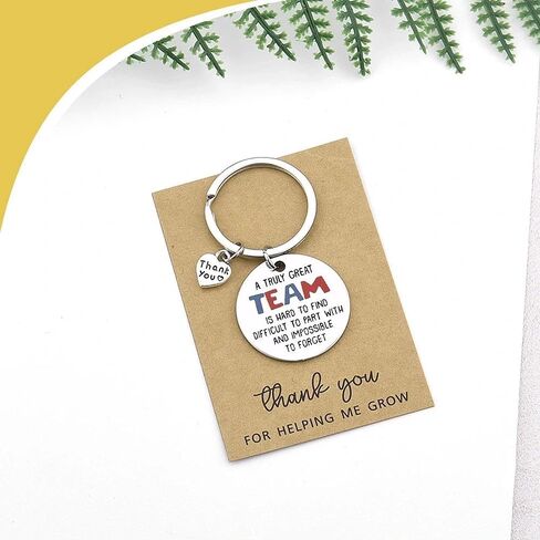 Thank You Keychain for Coworker Team Members Farewell Leaving Retirement Appreciation Gift for Staff Colleague Employee A Truly Great Team is Hard to Find Inspirational Keychain with Heart Charm in Saudi Arabia