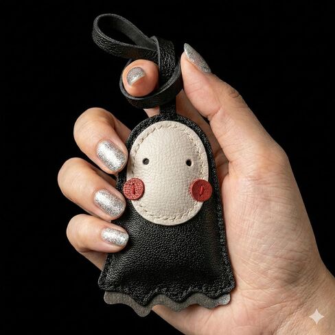 Rovian No Face Bag Charm, Black Purse Charms for Handbags, Funny Fashion Bag Accessories Key Charmsa in Saudi Arabia