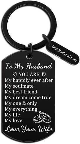 Funny Fathers Day Gift for Husband I Love You Keychain for Him Birthday Gift To My Husband Keychain I Love You Gifts for Him Anniversary Wedding Keychains for Men Fathers Day Valentine's Day Gift in Saudi Arabia