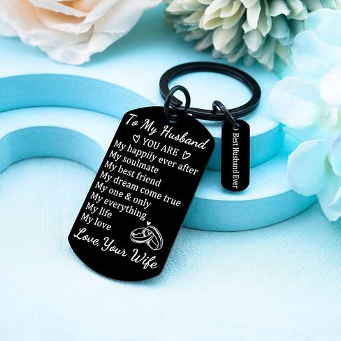 Funny Fathers Day Gift for Husband I Love You Keychain for Him Birthday Gift To My Husband Keychain I Love You Gifts for Him Anniversary Wedding Keychains for Men Fathers Day Valentine's Day Gift in Saudi Arabia