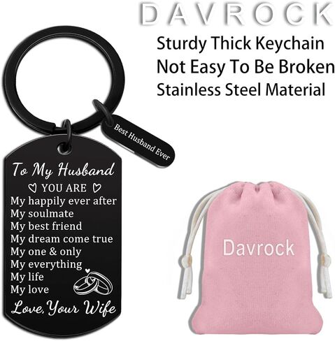 Funny Fathers Day Gift for Husband I Love You Keychain for Him Birthday Gift To My Husband Keychain I Love You Gifts for Him Anniversary Wedding Keychains for Men Fathers Day Valentine's Day Gift in Saudi Arabia