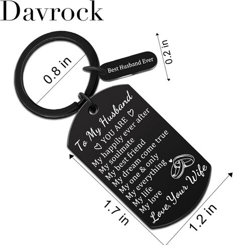 Funny Fathers Day Gift for Husband I Love You Keychain for Him Birthday Gift To My Husband Keychain I Love You Gifts for Him Anniversary Wedding Keychains for Men Fathers Day Valentine's Day Gift in Saudi Arabia