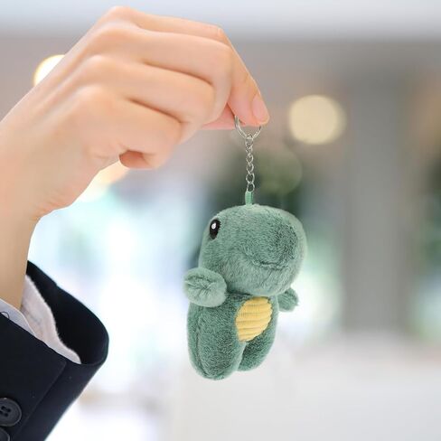 Cute Plush Dinosaur Keychain Pendant Lightweight Animal Key Ring for Handbag Purse Backpack Decoration Gift Accessory in Kuwait