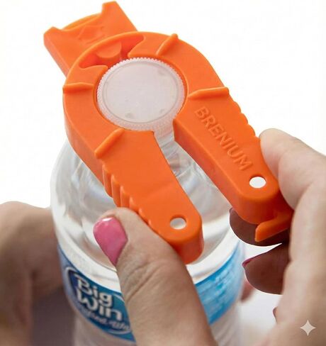 2-pack Multifunctional Bottle and Can Opener, Plastic Water Bottle, Twist-Off, Pull Tab Soup, for Weak Hands, Seniors, Elderly, Rheumatoid Arthritis, Bottle Gripper, Ergonomic Lid Seal Remover in Kuwait