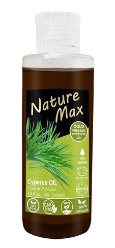 bonballoon Nature Max Cyperus Oil Natural Cold Pressed Undiluted Premium Pure For Skin Care Halal (1 Pack = 3.38 oz / 100 ml) زيت السعد حلال in Kuwait