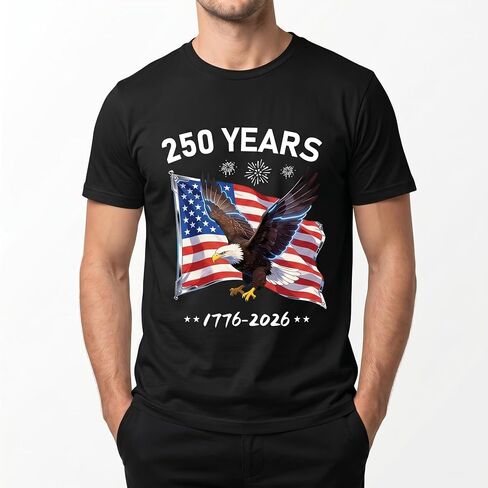 250th Anniversary USA Shirt for Men & Women | Patriotic Shirts American Eagle & Flag Design | 250 Years 1776-2026 in Saudi Arabia