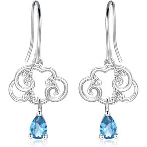 Sterling Silver Weather Jewelry Cloud Raindrops Earrings Umbrella Necklace Cute Rain Drop Dangle Earrings Gifts for Women in Saudi Arabia