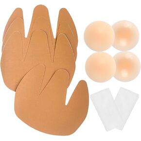 Breast Lift Tape,Boob Tapes Push Up lift Tape with 4 Reusable Silicone Nipple Covers,No-Slip Support for Women in Kuwait