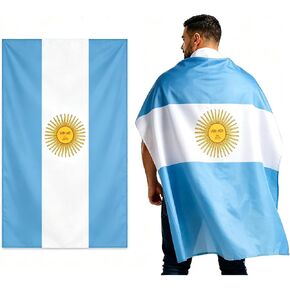Argentina Flag Cape Cloak for International Sports Tournaments,Football Party Supplies， Game Day, Sporting Events, and Patriotic Celebrations (Argentina) in Saudi Arabia