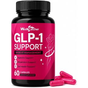 GLP-1 Support Supplement for Women Men, Weight Management Capsules with Berberine, L-Glutamine, 5-HTP & Saffron, Appetite Cravings Metabolism Gut Health Support, 60 Capsules in Saudi Arabia