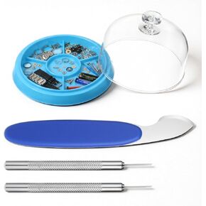 Watch Movement Dust Cover Watch Storage BoxWatch Parts Tray 5 Slots Watchmaking Tools Tray Storage Box Repair Spares Kit for Crafts Screw Component Hardware Parts with 3 Small Tools in Saudi Arabia