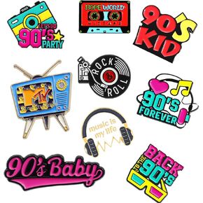 9Pcs Funny 90s Enamel Pin, Novelty Cartoon Cute Pins for Hats, Backpacks, Bags and Lanyards in Saudi Arabia