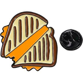 1Pcs Grilled Cheese Sandwich Enamel Pin Cute Food Brooch, Funny Lapel Pin, Backpack Pin, Kawaii Pins for Jackets, Gifts for Women & Teens, Collectible Badge in Saudi Arabia