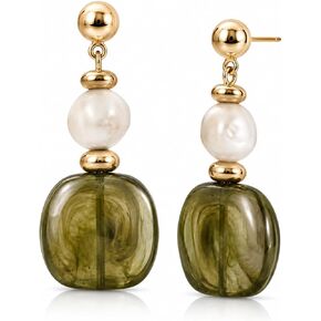 Resin Chunky Gold Hoop Earrings for Women Lightweight Oval Irregular Earrings, Hypoallergenic Trendy Earrings in Saudi Arabia