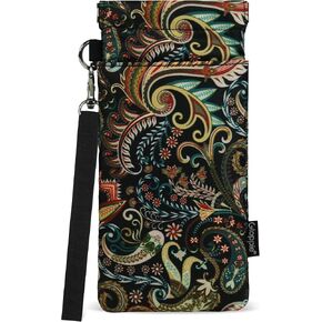 Gloppie Glasses Case with 3 Pockets Squeeze Top Sunglasses Case Soft Eyeglass Pouch with Cleaning Cloth in Saudi Arabia