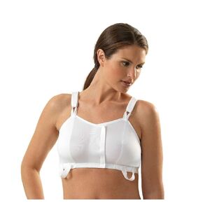 MediChoice Premium Wireless Surgical Bra with Front Closure, White XXX-Large, 44-46 Inch, Mastectomy Compression Everyday Support - 100% Cotton, Adjustable Straps, Post Surgery Bra in Saudi Arabia