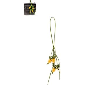 Genuine Leather Tomato String Bag Charm Pendant- Handmade Leather Key Chain Accessories for Tote Car Hanging Ornament in Saudi Arabia
