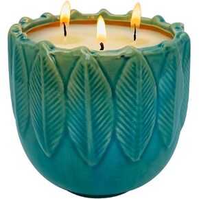 Citronella Candle Outdoor, 20oz 3-Wick Large Exquisite Ceramic Citronella Candle, Natural Essential Oils & Soy Wax Scented Candle, Indoor Outdoor Ambiance Enhancing Centerpiece Candles in Saudi Arabia