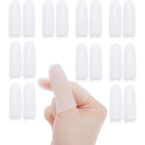 20 Pcs Thumb Protector, Gel Waterproof Thumb Covers for Wounds, Eczema | waterproof thumb covers for wounds silicone thumbs protector pottery finger nail cover gel protectors in Saudi Arabia
