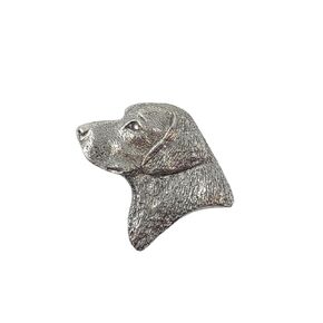 George Harris Black Lab Pewter Lapel Pin Brooch - USA Made - Hand Crafted in Saudi Arabia