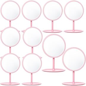 MAQUITA 10 Pcs Spa Party Mirrors Spa Party Supplies Desk Mirror Bulk Mirror for Sleepover Favors Makeup Mirrors for Sleepover Slumber Birthday Favors Gift (Pink) in Saudi Arabia