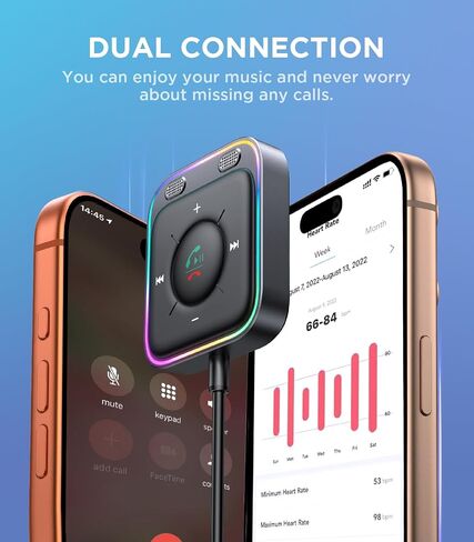 Joyroom Bluetooth 5.4 Aux Car Adapter [2025 Upgrade] [MICs Dual Mics وإلغاء الضوضاء الأقوى] in Kuwait
