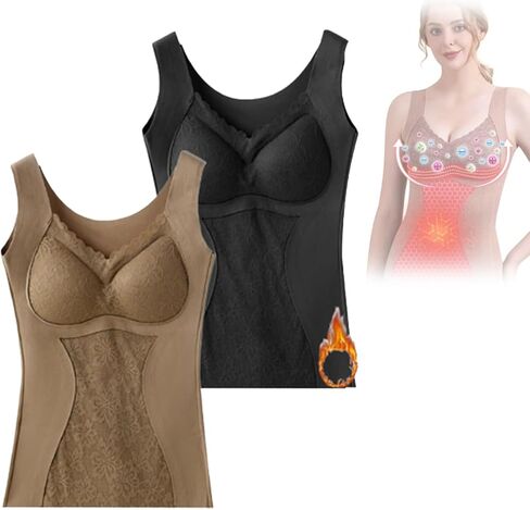 Energy Stone Thermal Lifting Vest,Ionic Shaping Vest for Women, 2-in-1 Built-in Bra Negative Ions Thermal Underwear in Saudi Arabia