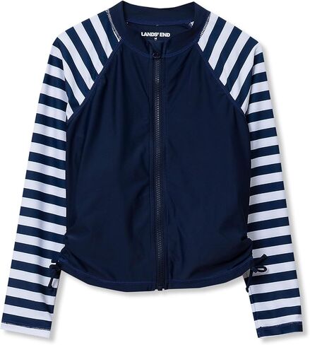Lands' End Girls Long Sleeve Zip Front UPF 50 Rash Guard in Kuwait