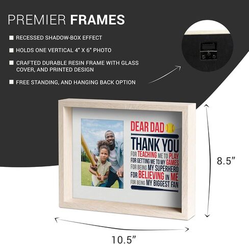 ChalkTalkSPORTS Softball Dad Frame - Softball Dad Gift - Holds 4x6 Photo - Desk or Wall Display in Kuwait
