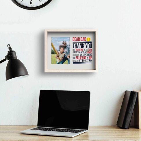 ChalkTalkSPORTS Softball Dad Frame - Softball Dad Gift - Holds 4x6 Photo - Desk or Wall Display in Kuwait