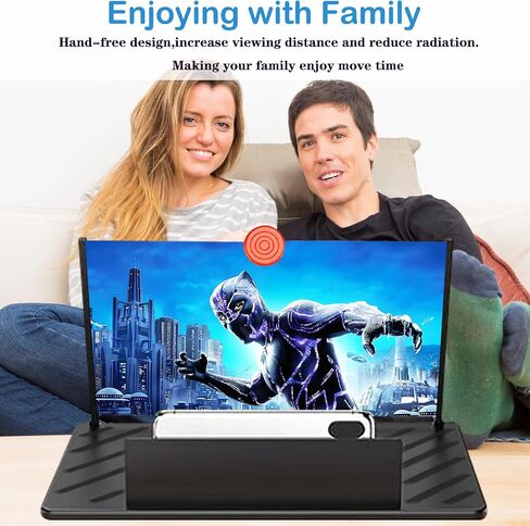 21 بوصة مكبّر الشاشة للكمبيوتر المحمول ， 3D HD شاشة موسعات الأفلام ومقاطع الفيديو والألعاب ، مكبّر الشاشة مع سطح مكتب لتصميم الزاوية القابل للتعديل مكبرًا لكبار السن (أسود) in Kuwait
