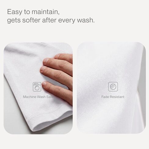 KHOR Mens T-Shirts - Premium 100% Cotton Crew Neck Tee, Classic Tee, Ultra-Soft, Breathable, Everyday Essential, White, XL in Kuwait