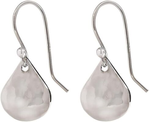 Spirit by Silver Forest Silver Tone Hammered Teardrop Dangling Earrings in Saudi Arabia
